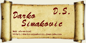 Darko Simaković vizit kartica